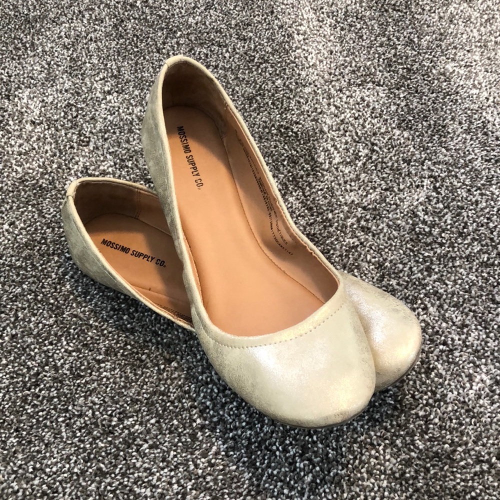 Gold metallic flats. Target Mossimo brand